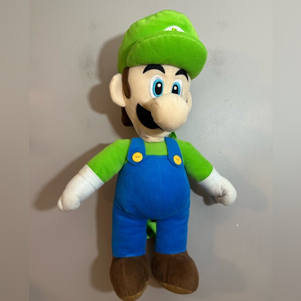 Luigi Plush Backpack - Super Mario Brothers Plush Backpack